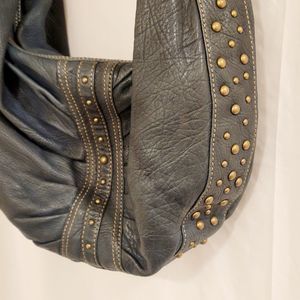 Junior Drake Studded Hobo Shoulder Bag
